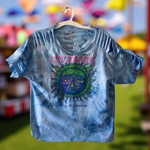 Sublime Tie Dye Band Graphic Tee - Reworked Custom Distressed large